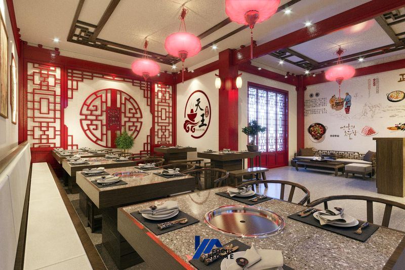 Thi công nội thất nhà hàng theo phong cách Trung Quốc