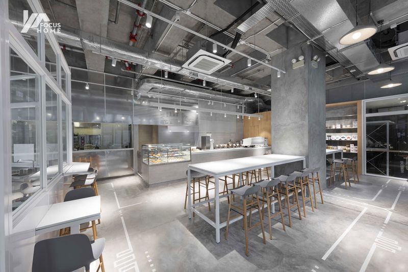 Thiết kế nội thất quán cafe concept công nghiệp