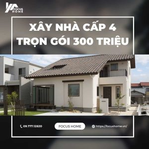 xây nhà cấp 4 trọn gói 300 triệu