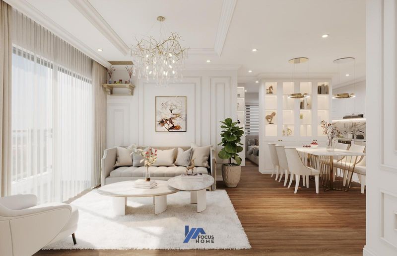 Chọn những thiết kế nội thất chung cư phong cách cổ điển gam màu trung tính