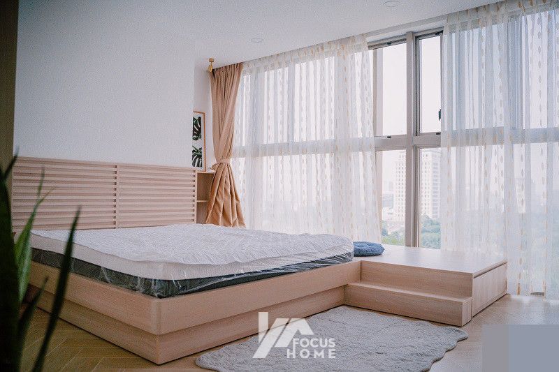 Mẫu 2: Thiết kế nội thất căn hộ chung cư nhỏ nhiệt đới - Phòng ngủ
