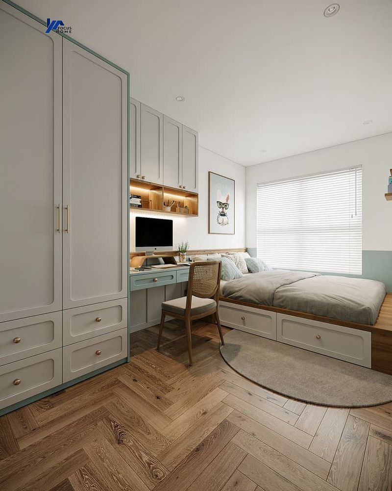 Phòng ngủ 3 thiết kế nhã nhặn và đơn giản