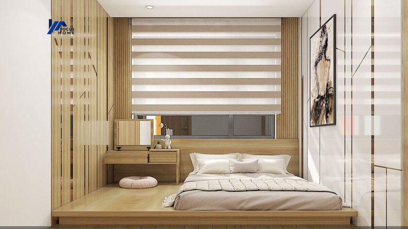 Phòng ngủ được sử dụng nội thất bằng gỗ