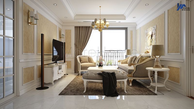Thiết kế nội thất chung cư mang phong cách tân cổ điển