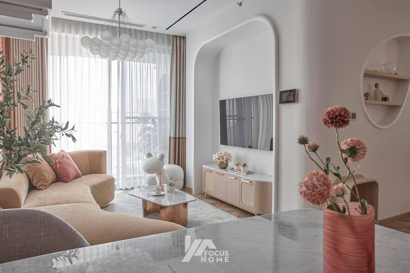 Thiết kế nội thất căn hộ chung cư 90m2 theo phong cách Bắc Âu mix Hàn Quốc