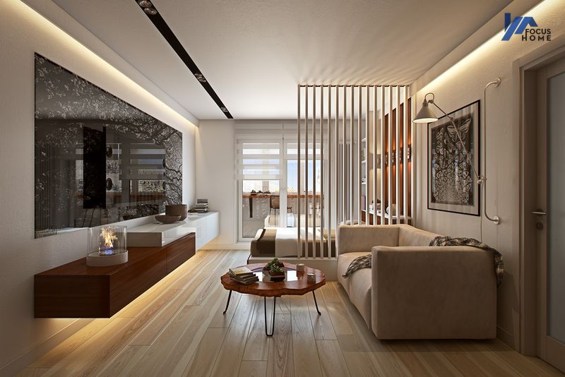 Thiết kế nội thất nhà chung cư 80m2 phong cách tối giản