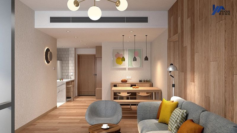 Thiết kế nội thất căn hộ chung cư 54m2 phong cách cổ điển