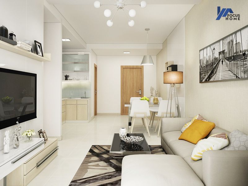 Thiết kế nội thất chung cư 54m2 phong cách tối giản