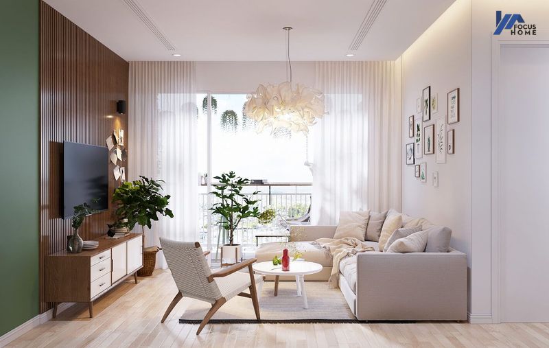 Mẫu thiết kế nội thất chung cư 70m2 phong cách Scandinavian