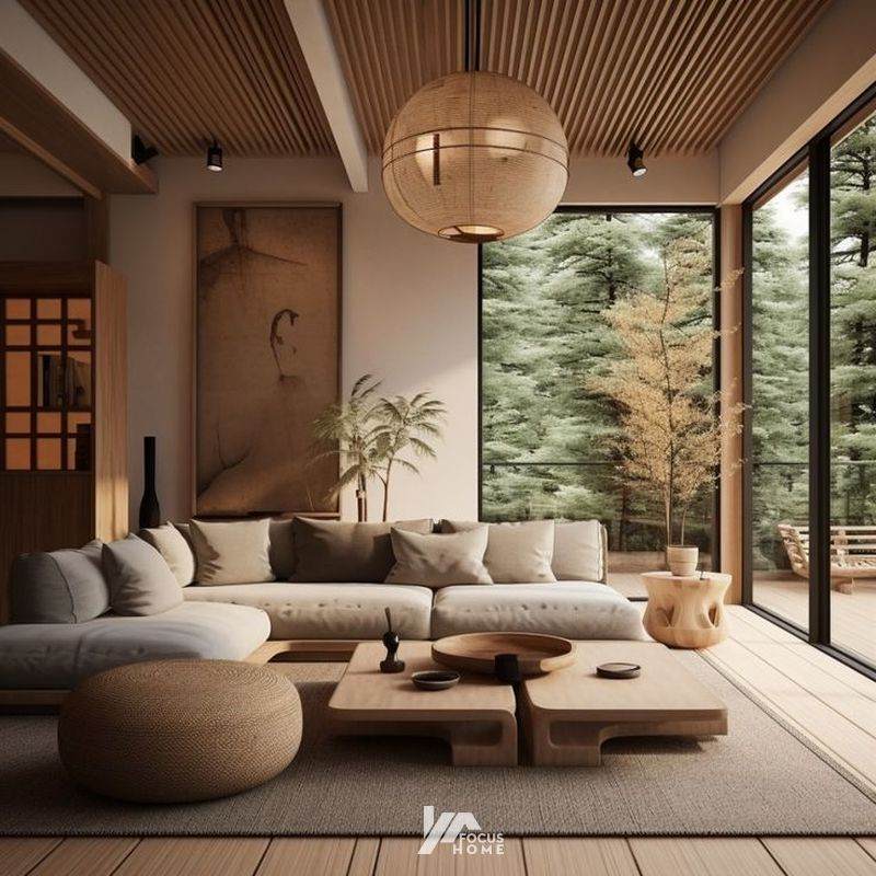 Thiết kế nội thất Nhật Bản cho không gian phòng khách