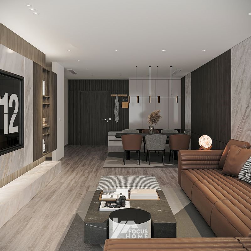 Mẫu thiết kế nội thất Biên Hòa - Phòng khách và phòng ăn