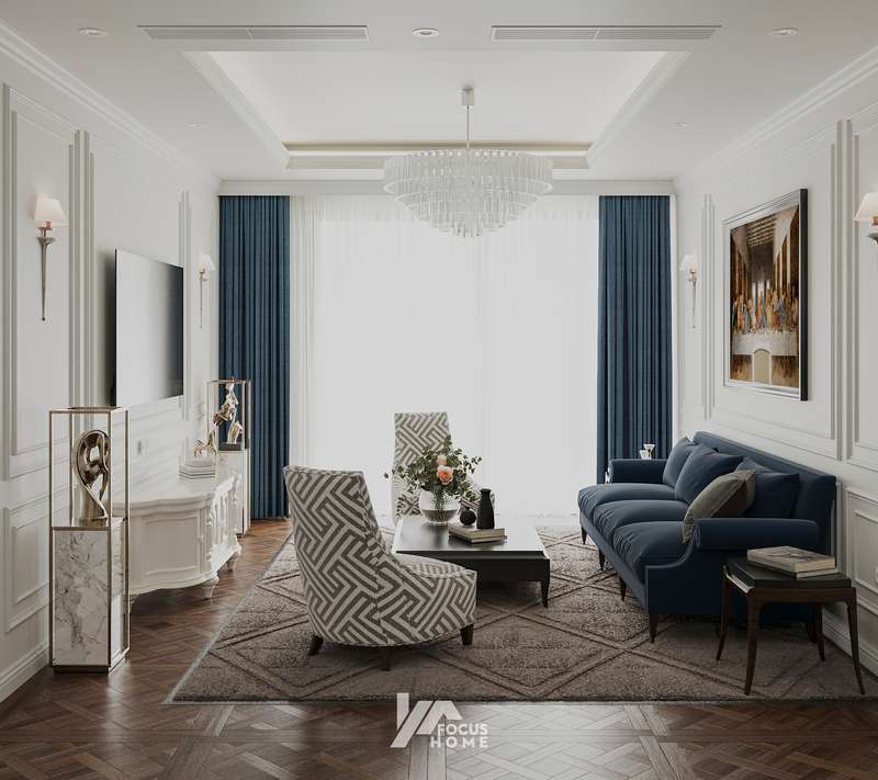 Mẫu thiết kế nội thất chung cư cho phòng khách của Focus Home