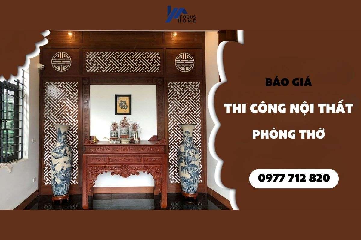 Thi công nội thất phòng thờ