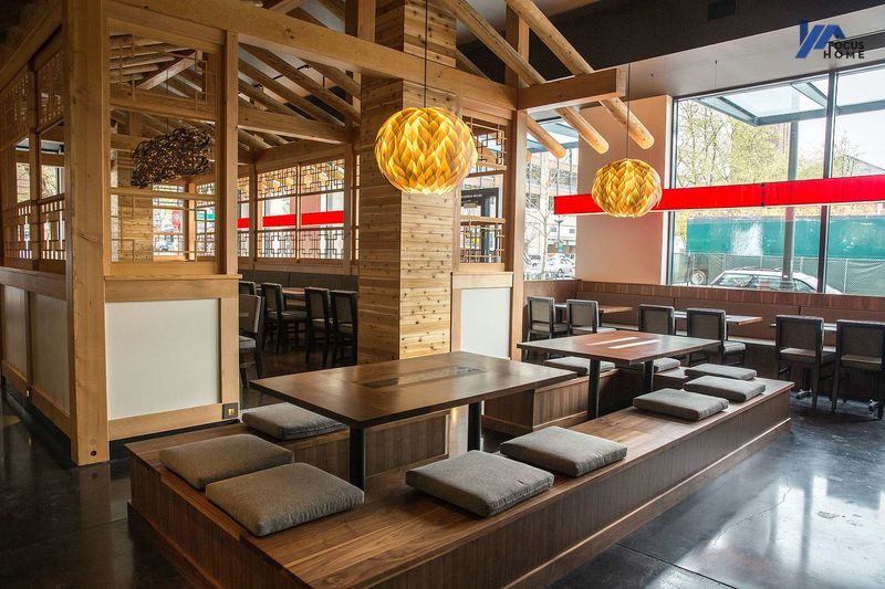 Thiết kế nội thất kiểu truyền thống cho nhà hàng Hàn Quốc