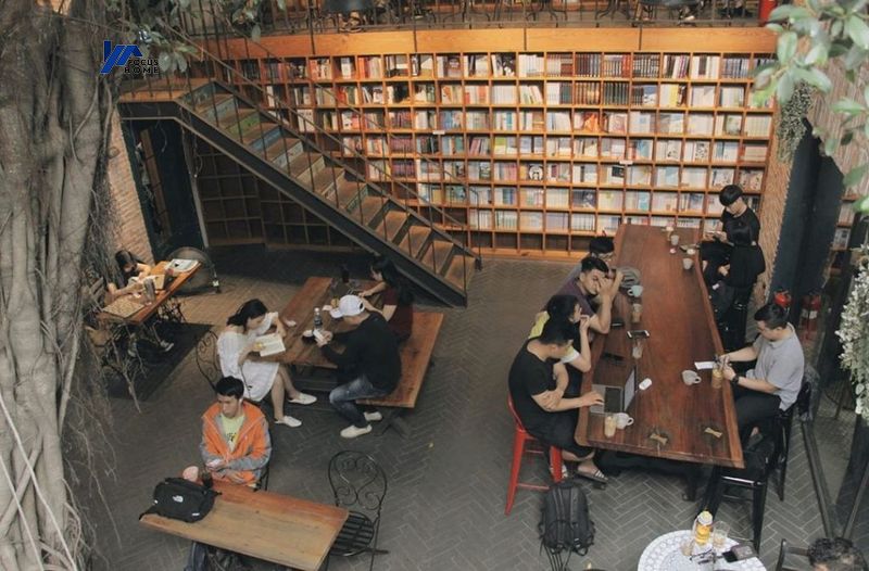Thiết kế nội thất quán cafe nhỏ - cafe sách