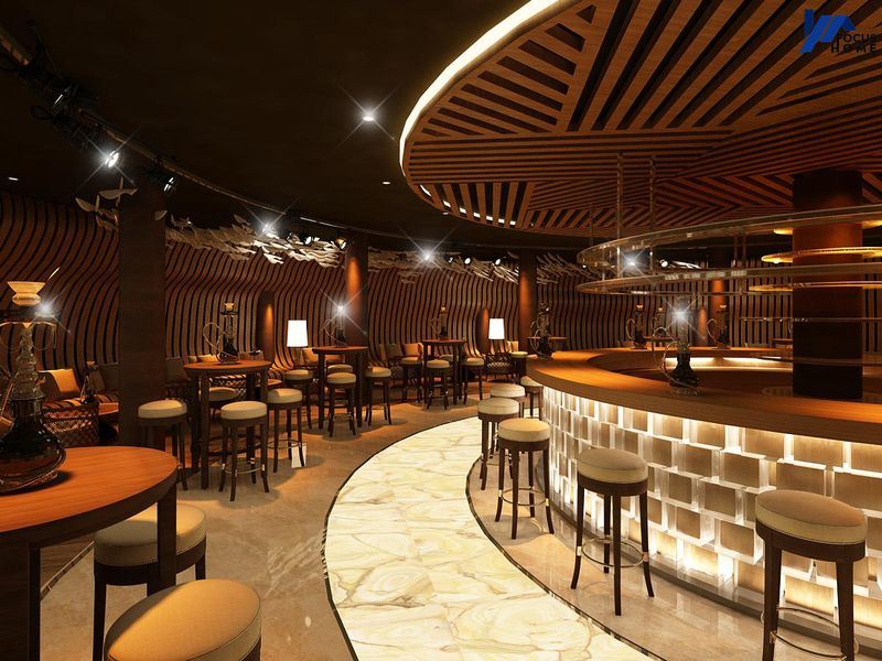 Thiết kế thi công nội thất khách sạn nhà hàng – quầy bar