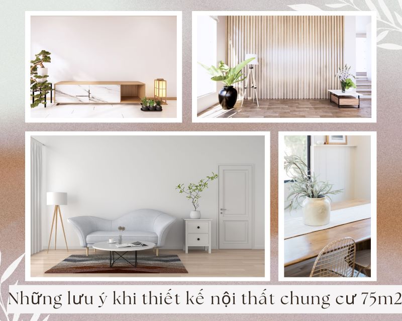 Những lưu ý khi thiết kế nội thất chung cư 75m2