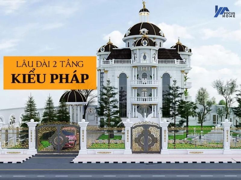 Mẫu kiến trúc biệt thự 2 tầng hiện đại theo phong cách Châu Âu