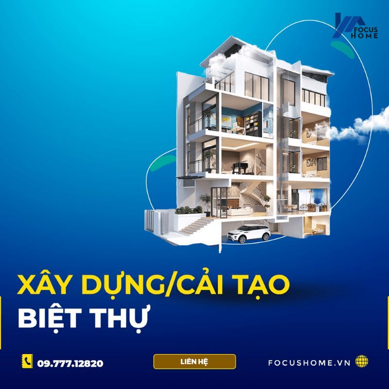 Focus Home - Đơn vị thiết kế bản vẽ kiến trúc biệt thự 2 tầng hàng đầu